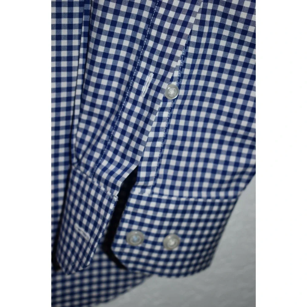 Banana Republic Shirt Mens Small Slim Fit NON-IRON 100% Cotton Button Down Check